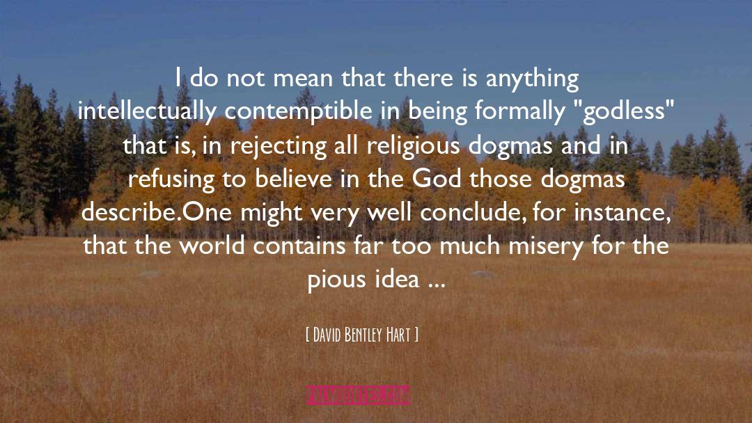 David Bentley Hart Quotes: I do not mean that