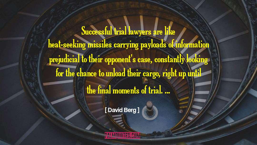 David Berg Quotes: Successful trial lawyers are like