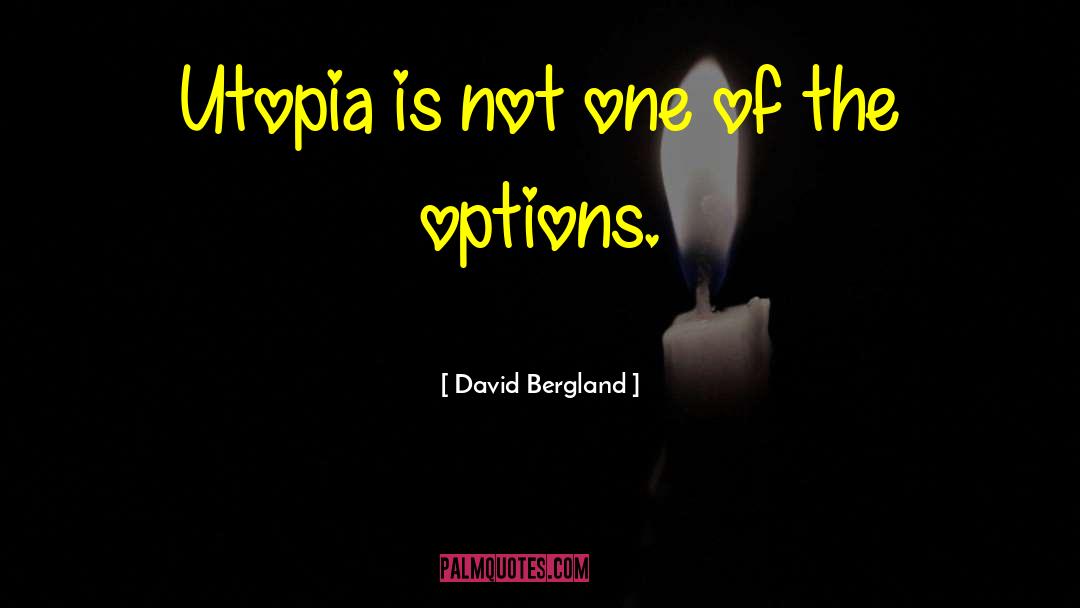 David Bergland Quotes: Utopia is not one of