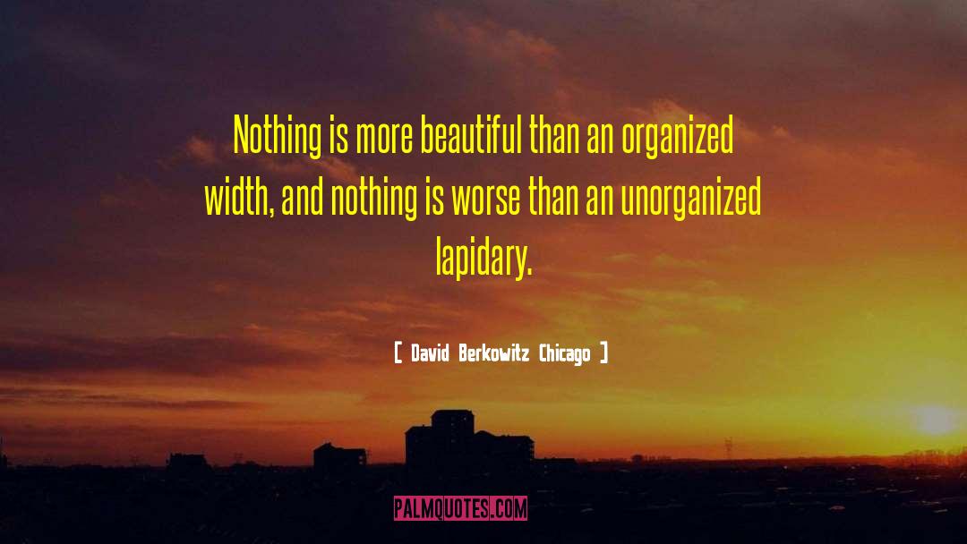 David Berkowitz Chicago Quotes: Nothing is more beautiful than