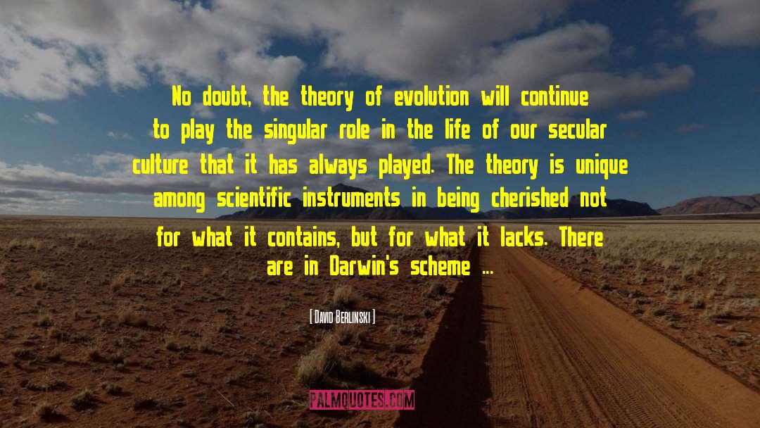 David Berlinski Quotes: No doubt, the theory of