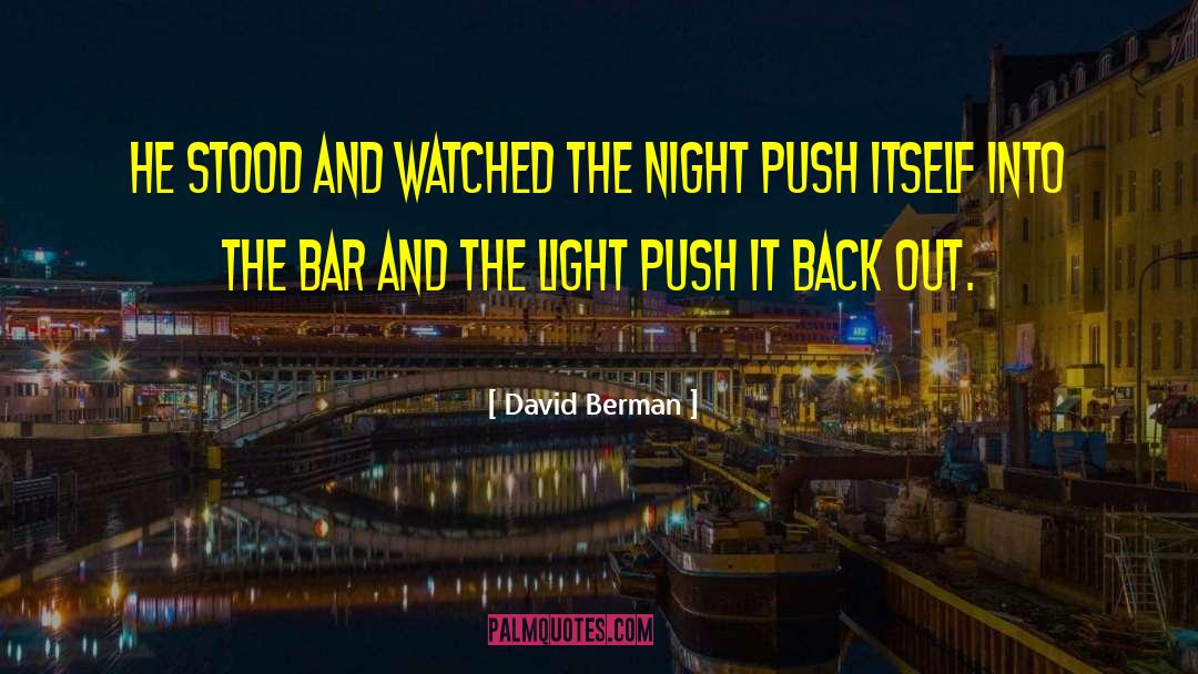 David Berman Quotes: He stood and watched the