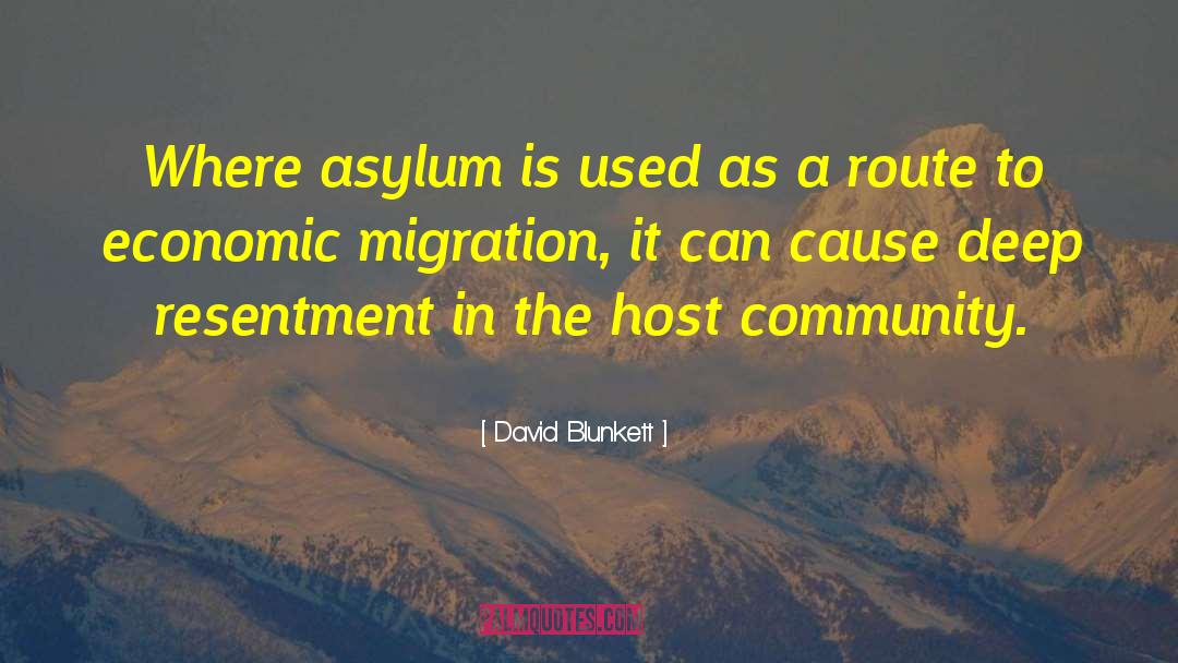 David Blunkett Quotes: Where asylum is used as