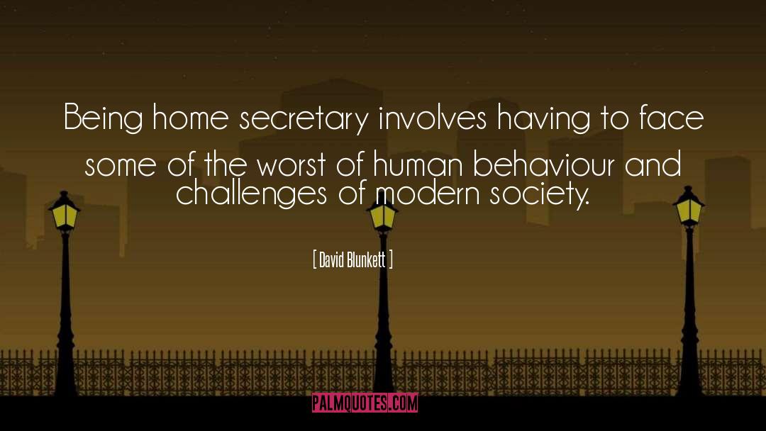 David Blunkett Quotes: Being home secretary involves having