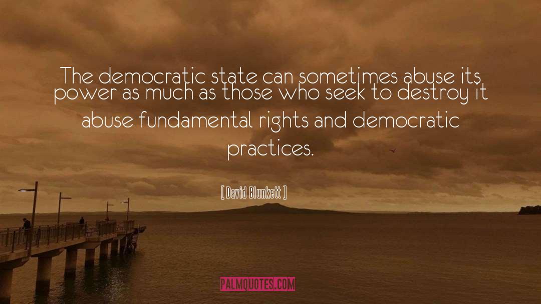 David Blunkett Quotes: The democratic state can sometimes