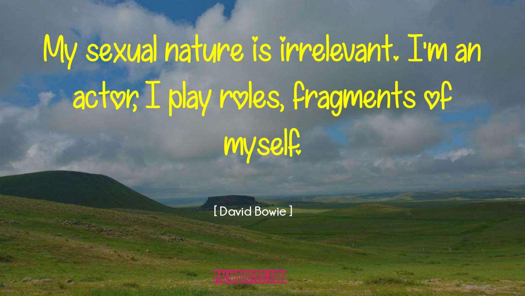 David Bowie Quotes: My sexual nature is irrelevant.