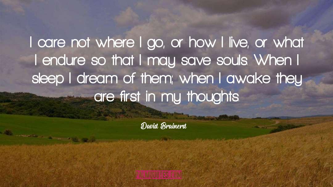 David Brainerd Quotes: I care not where I