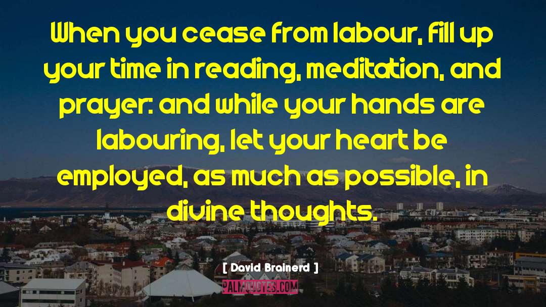 David Brainerd Quotes: When you cease from labour,