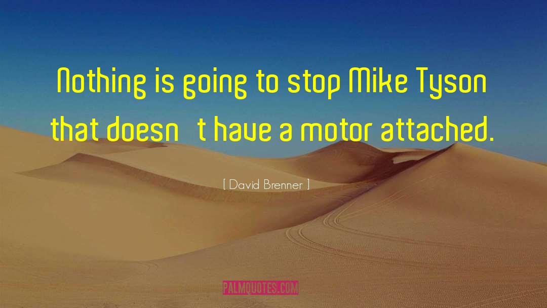 David Brenner Quotes: Nothing is going to stop