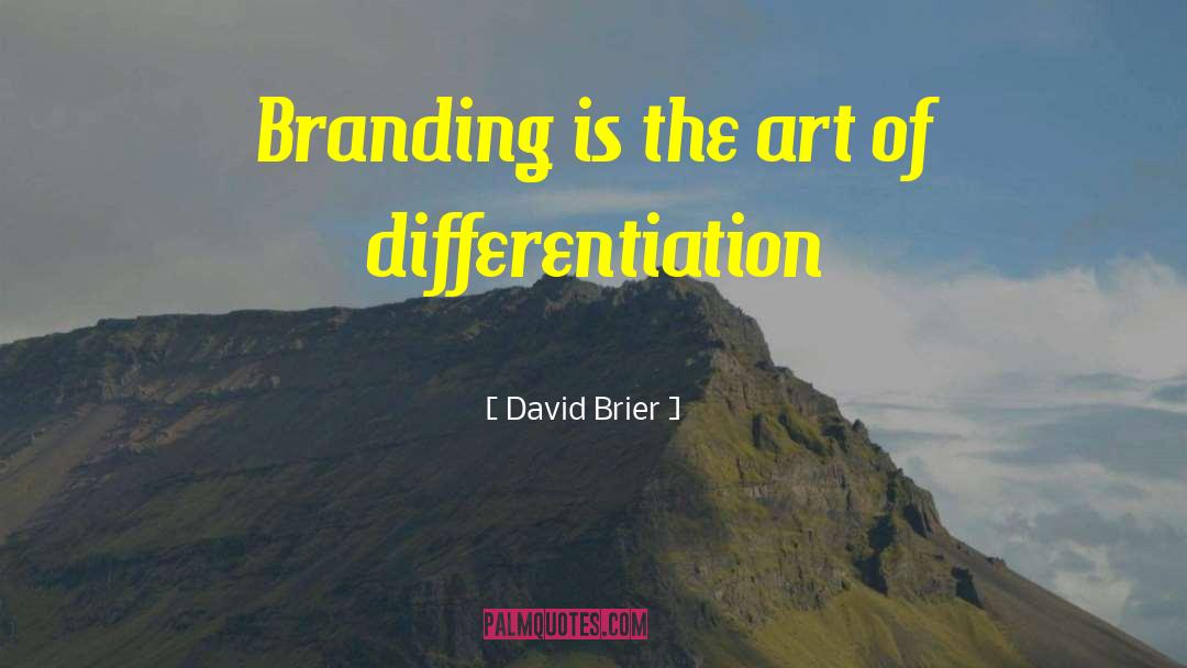 David Brier Quotes: Branding is the art of