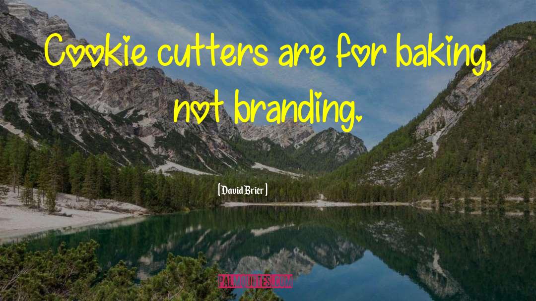 David Brier Quotes: Cookie cutters are for baking,
