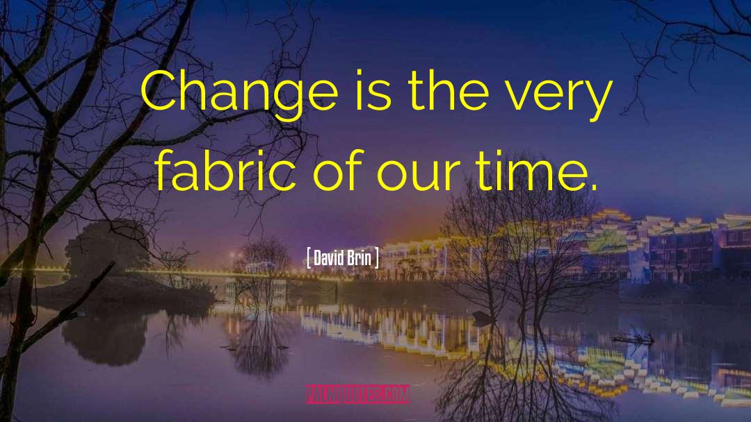 David Brin Quotes: Change is the very fabric