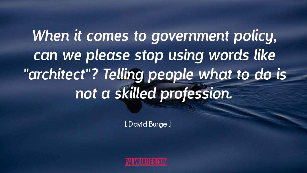 David Burge Quotes: When it comes to government