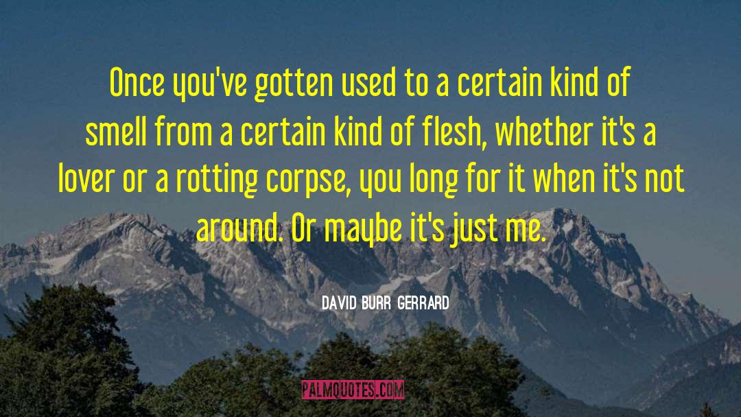 David Burr Gerrard Quotes: Once you've gotten used to