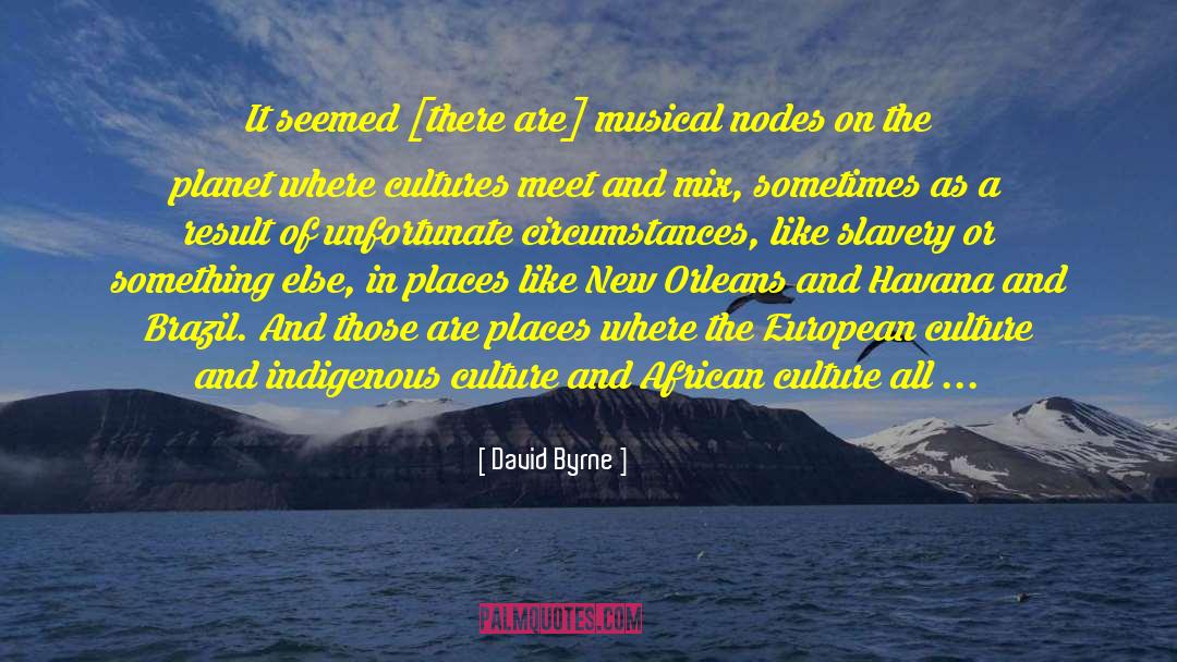 David Byrne Quotes: It seemed [there are] musical