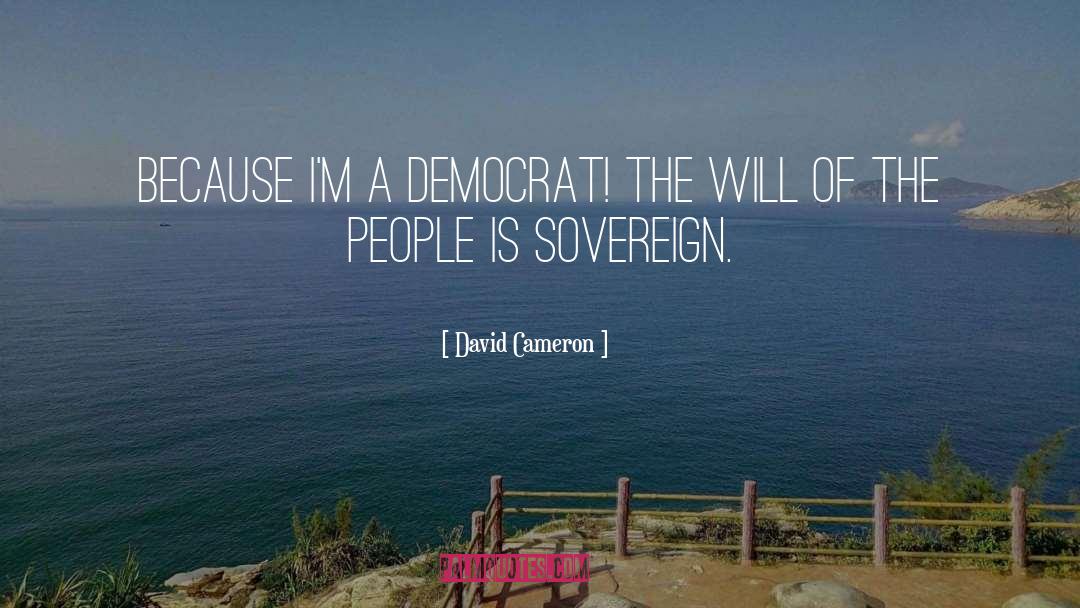David Cameron Quotes: Because I'm a democrat! The
