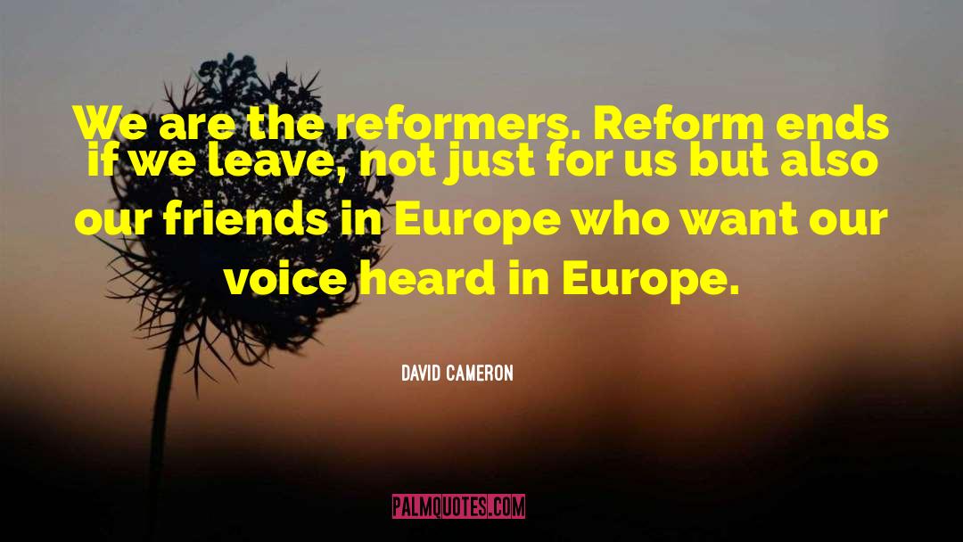 David Cameron Quotes: We are the reformers. Reform