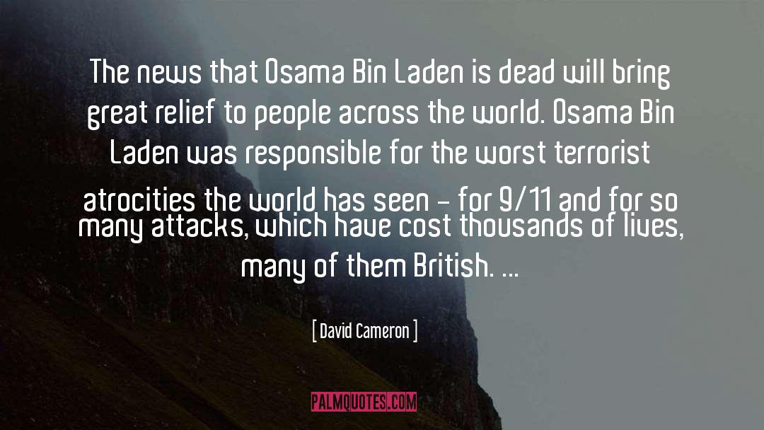 David Cameron Quotes: The news that Osama Bin