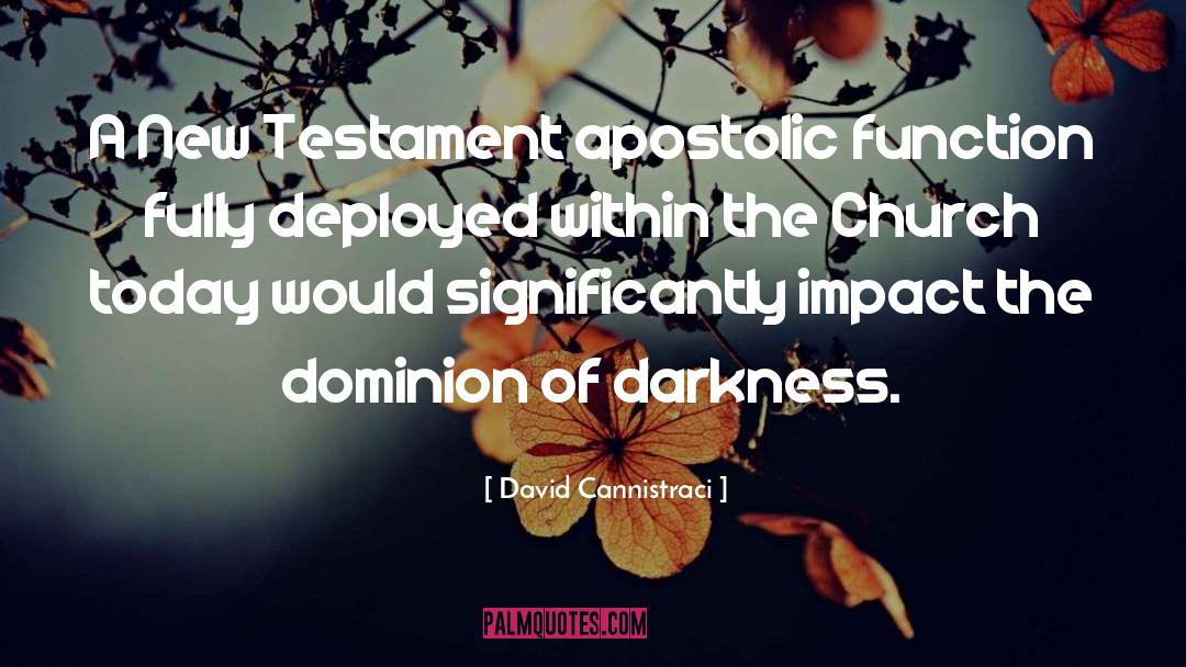 David Cannistraci Quotes: A New Testament apostolic function
