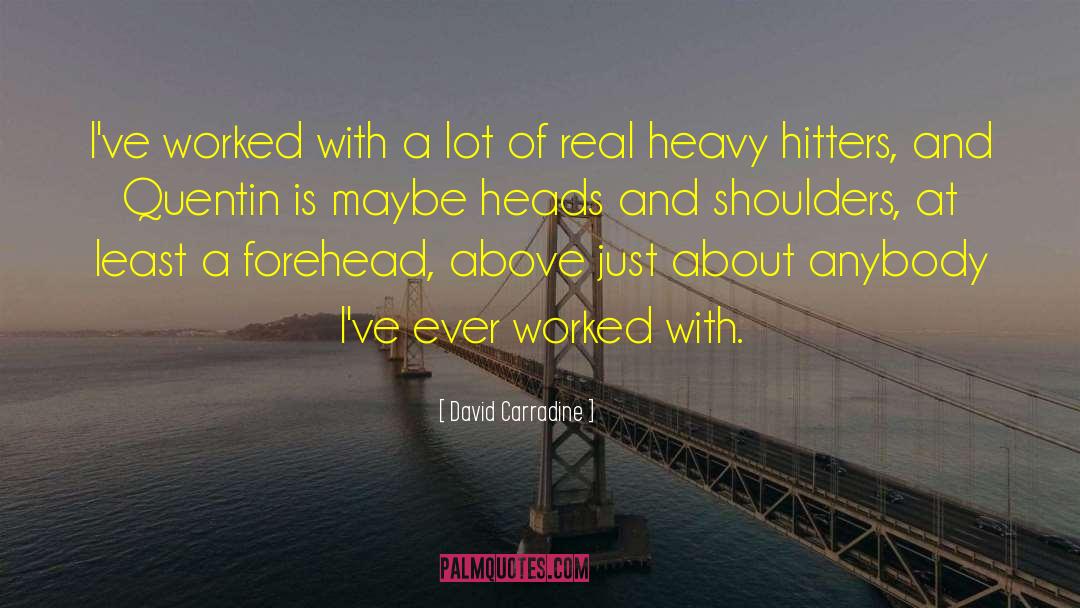 David Carradine Quotes: I've worked with a lot