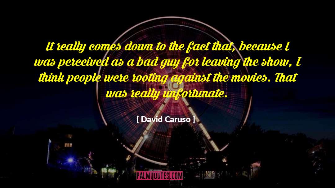 David Caruso Quotes: It really comes down to