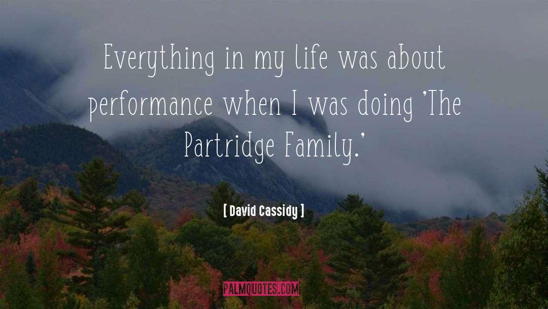 David Cassidy Quotes: Everything in my life was