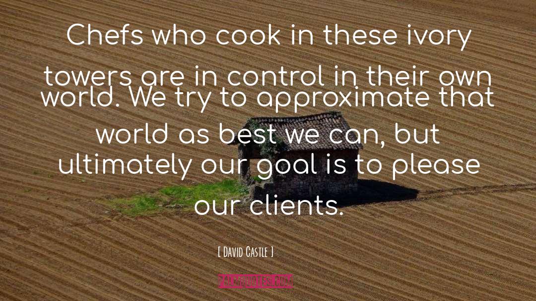 David Castle Quotes: Chefs who cook in these