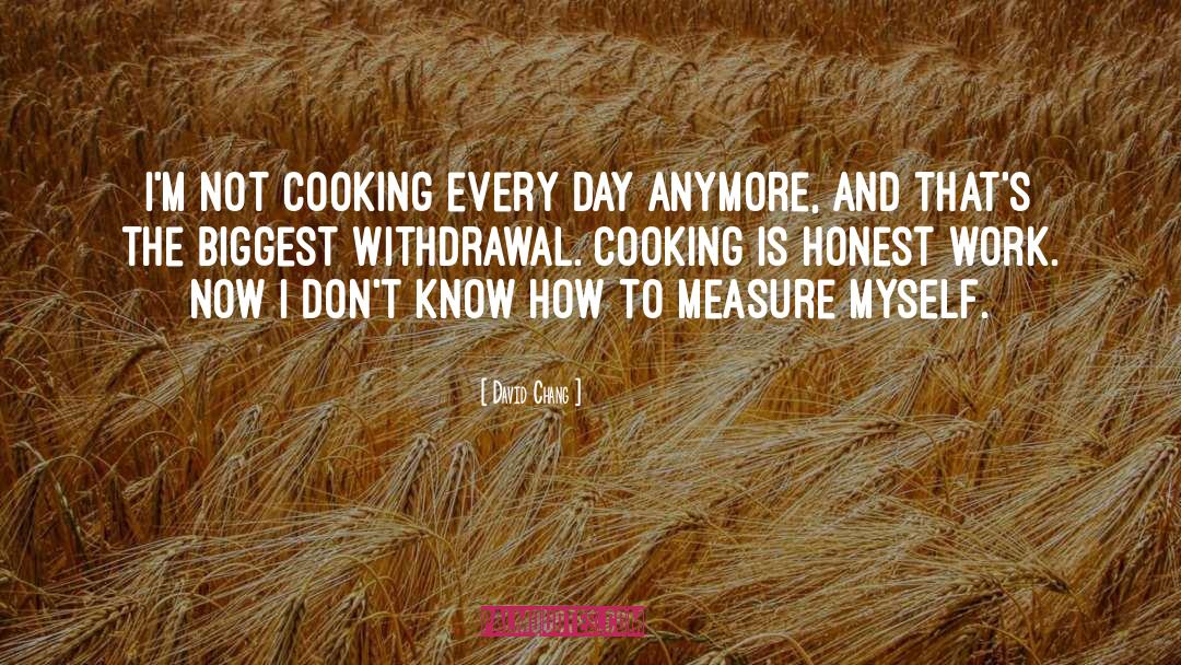 David Chang Quotes: I'm not cooking every day