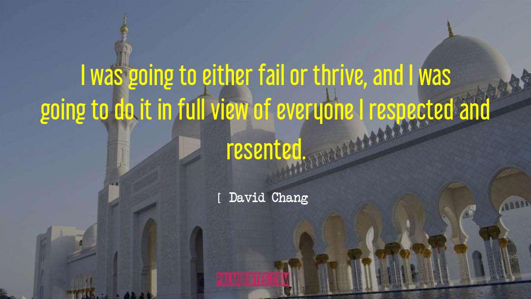 David Chang Quotes: I was going to either