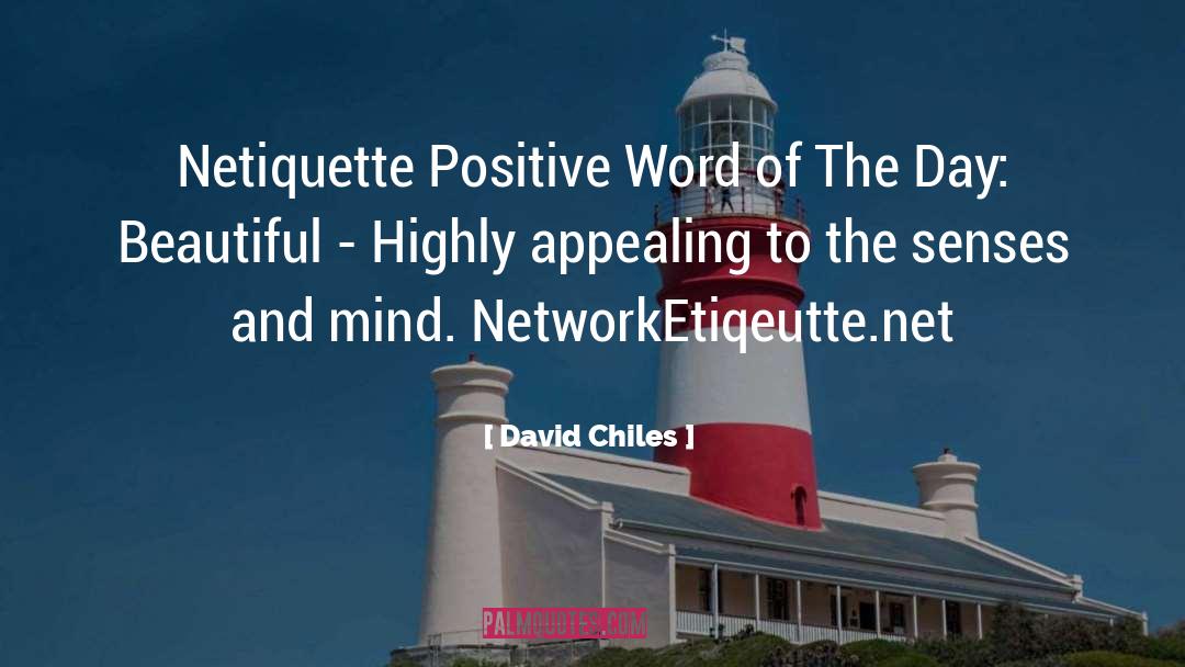 David Chiles Quotes: Netiquette Positive Word of The