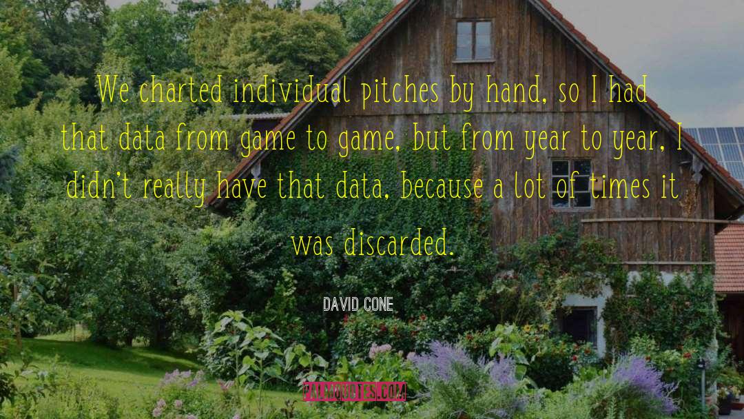 David Cone Quotes: We charted individual pitches by