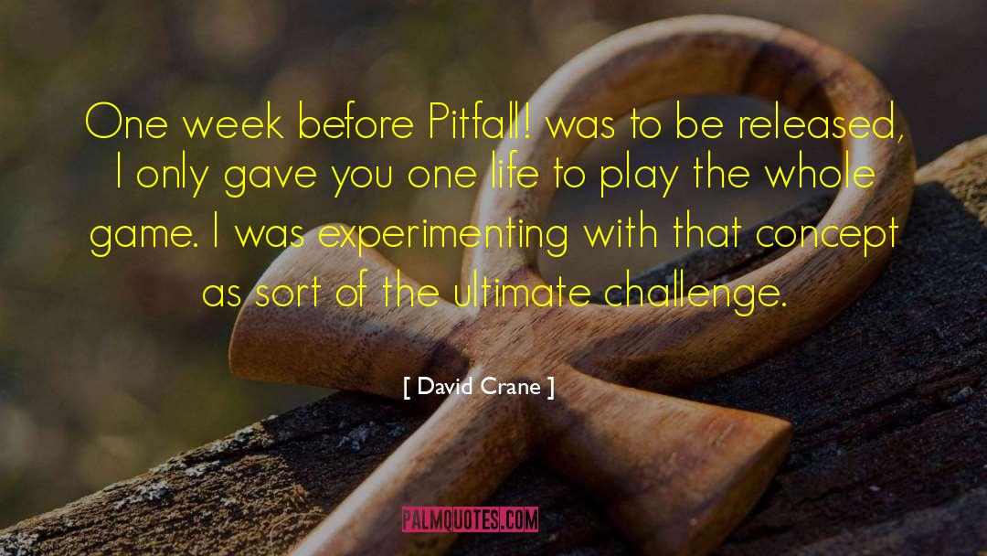 David Crane Quotes: One week before Pitfall! was