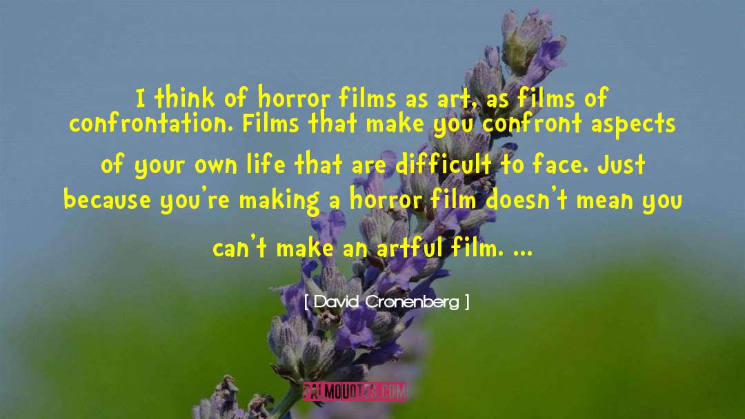 David Cronenberg Quotes: I think of horror films