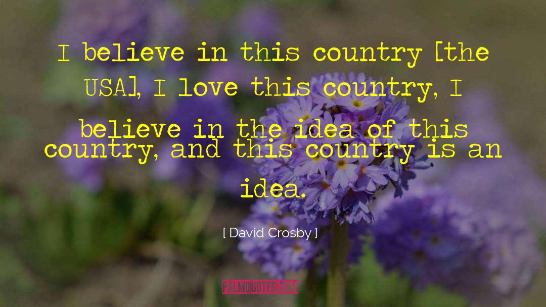 David Crosby Quotes: I believe in this country