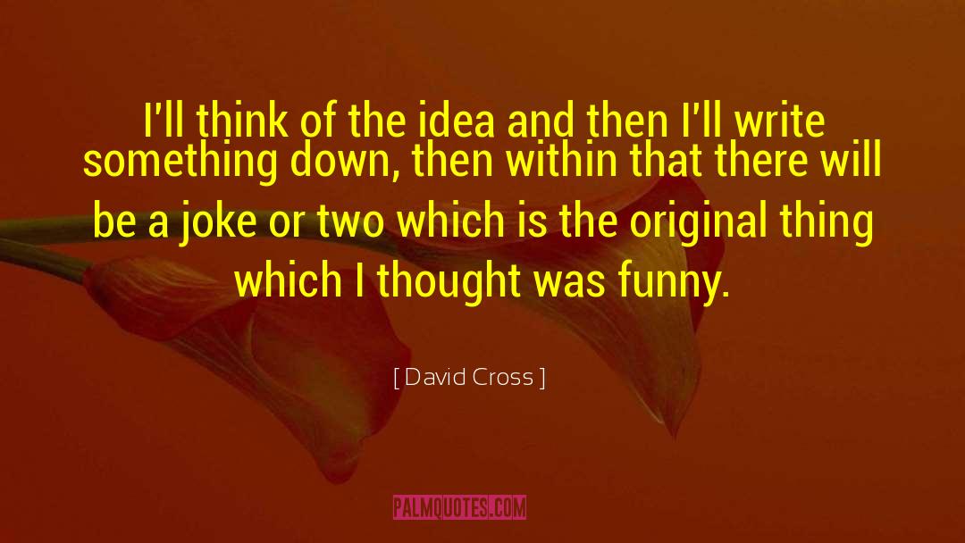 David Cross Quotes: I'll think of the idea