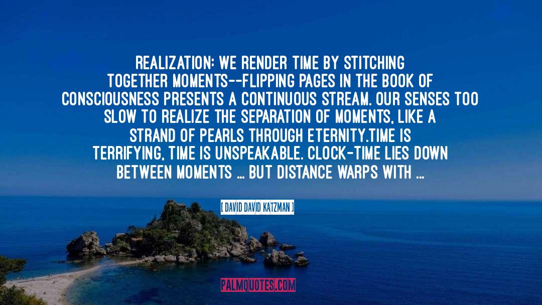 David David Katzman Quotes: Realization: We render time by