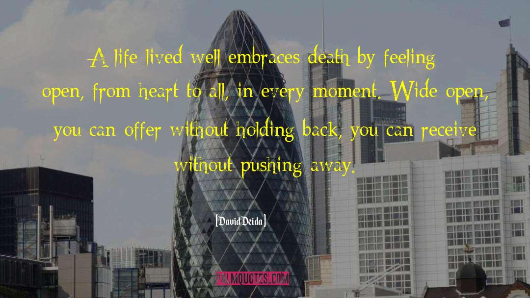 David Deida Quotes: A life lived well embraces