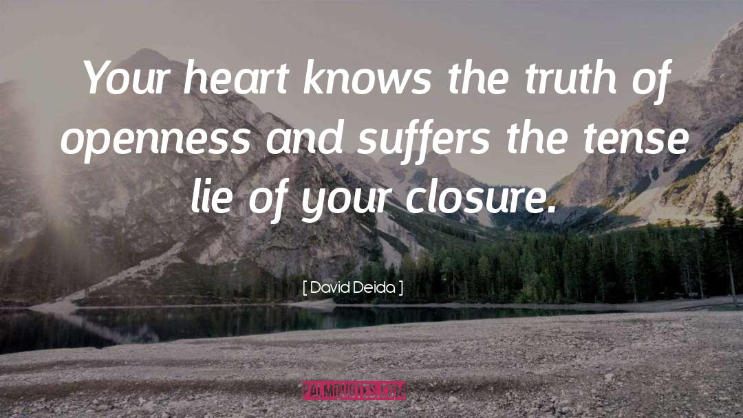 David Deida Quotes: Your heart knows the truth