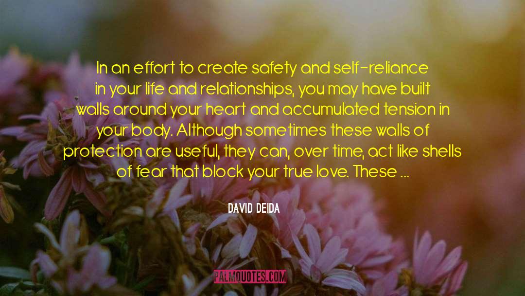 David Deida Quotes: In an effort to create