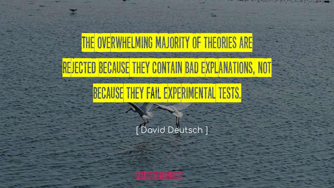 David Deutsch Quotes: The overwhelming majority of theories