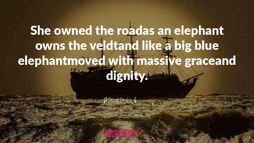 David Drake Quotes: She owned the road<br>as an