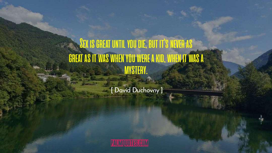 David Duchovny Quotes: Sex is great until you