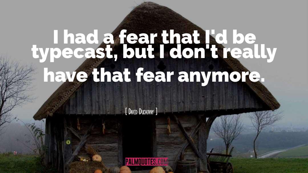 David Duchovny Quotes: I had a fear that