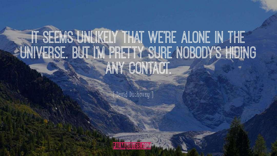 David Duchovny Quotes: It seems unlikely that we're