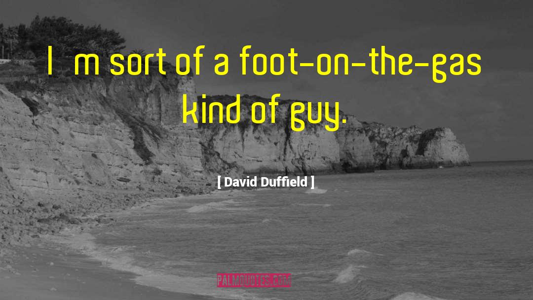 David Duffield Quotes: I'm sort of a foot-on-the-gas
