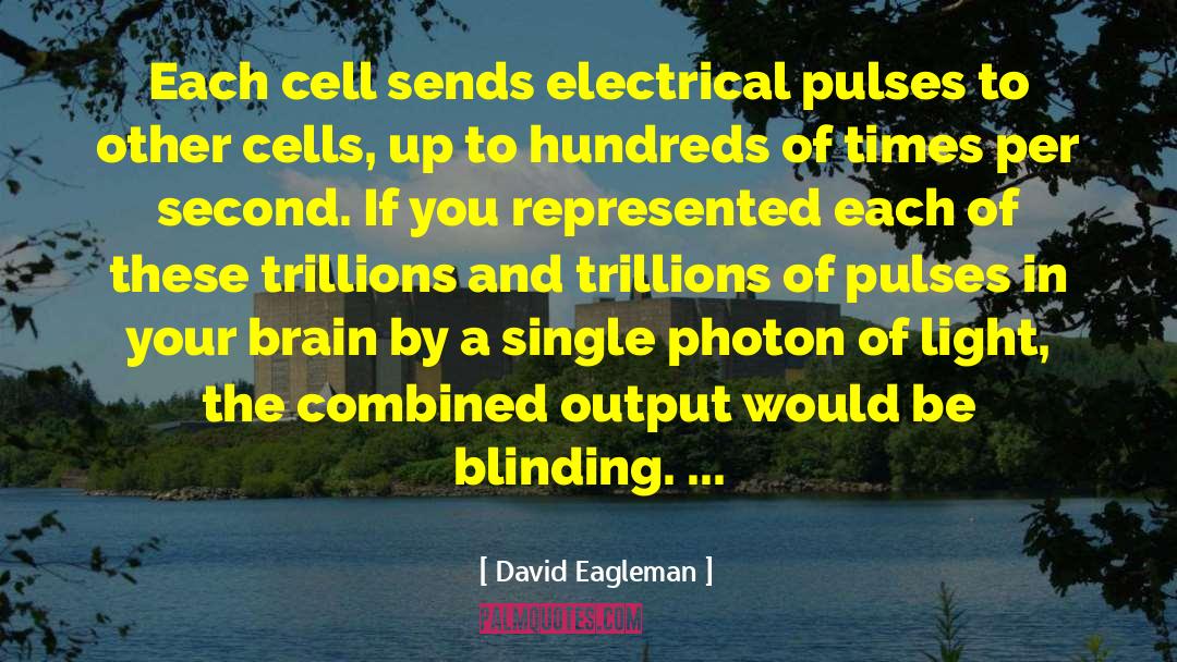 David Eagleman Quotes: Each cell sends electrical pulses