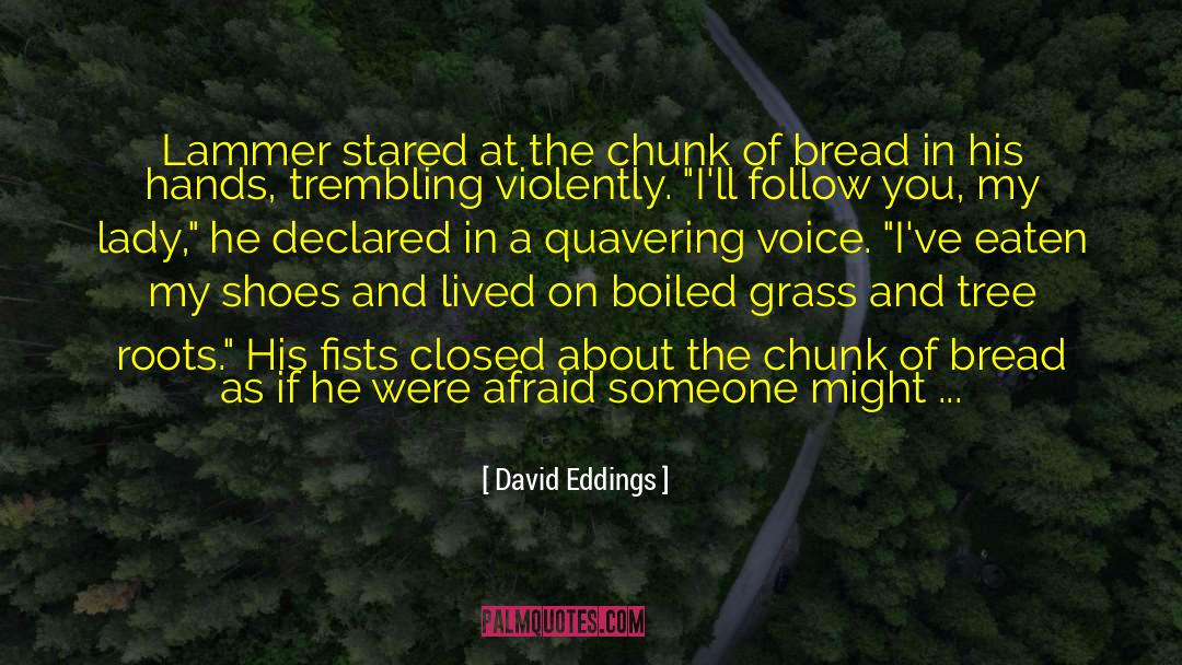 David Eddings Quotes: Lammer stared at the chunk