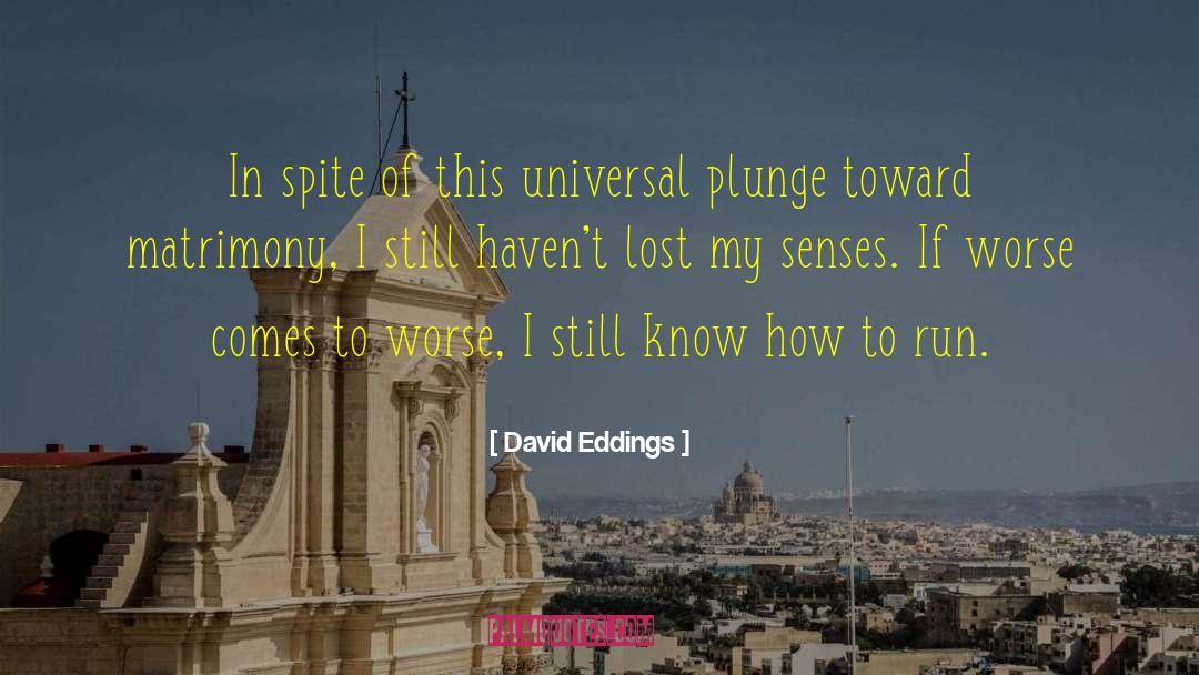 David Eddings Quotes: In spite of this universal