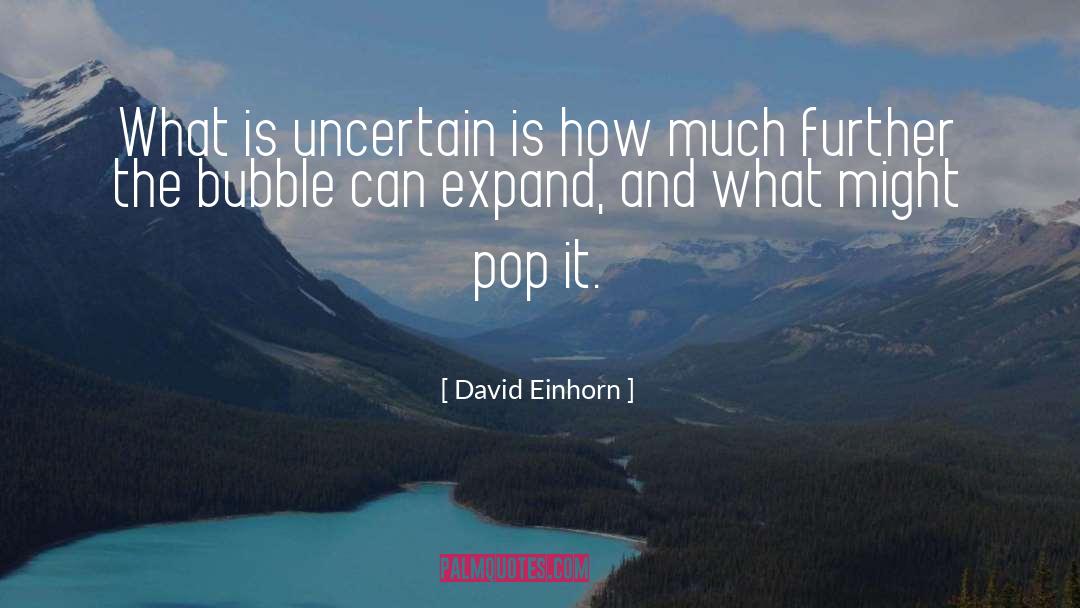 David Einhorn Quotes: What is uncertain is how