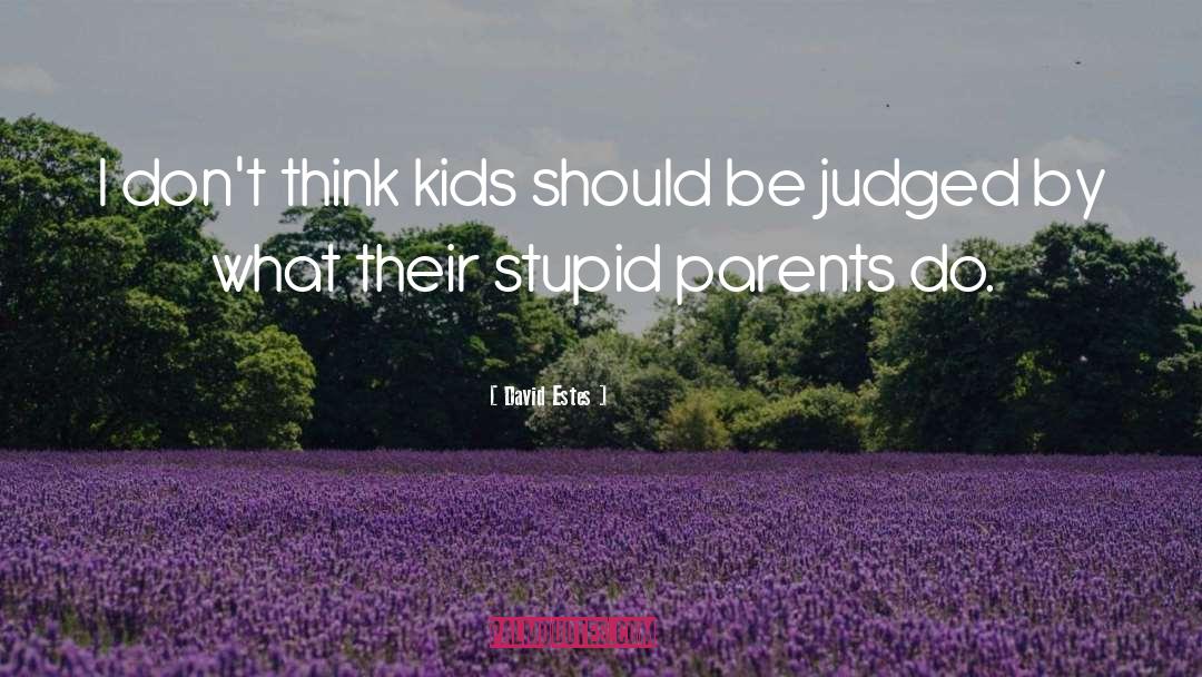 David Estes Quotes: I don't think kids should